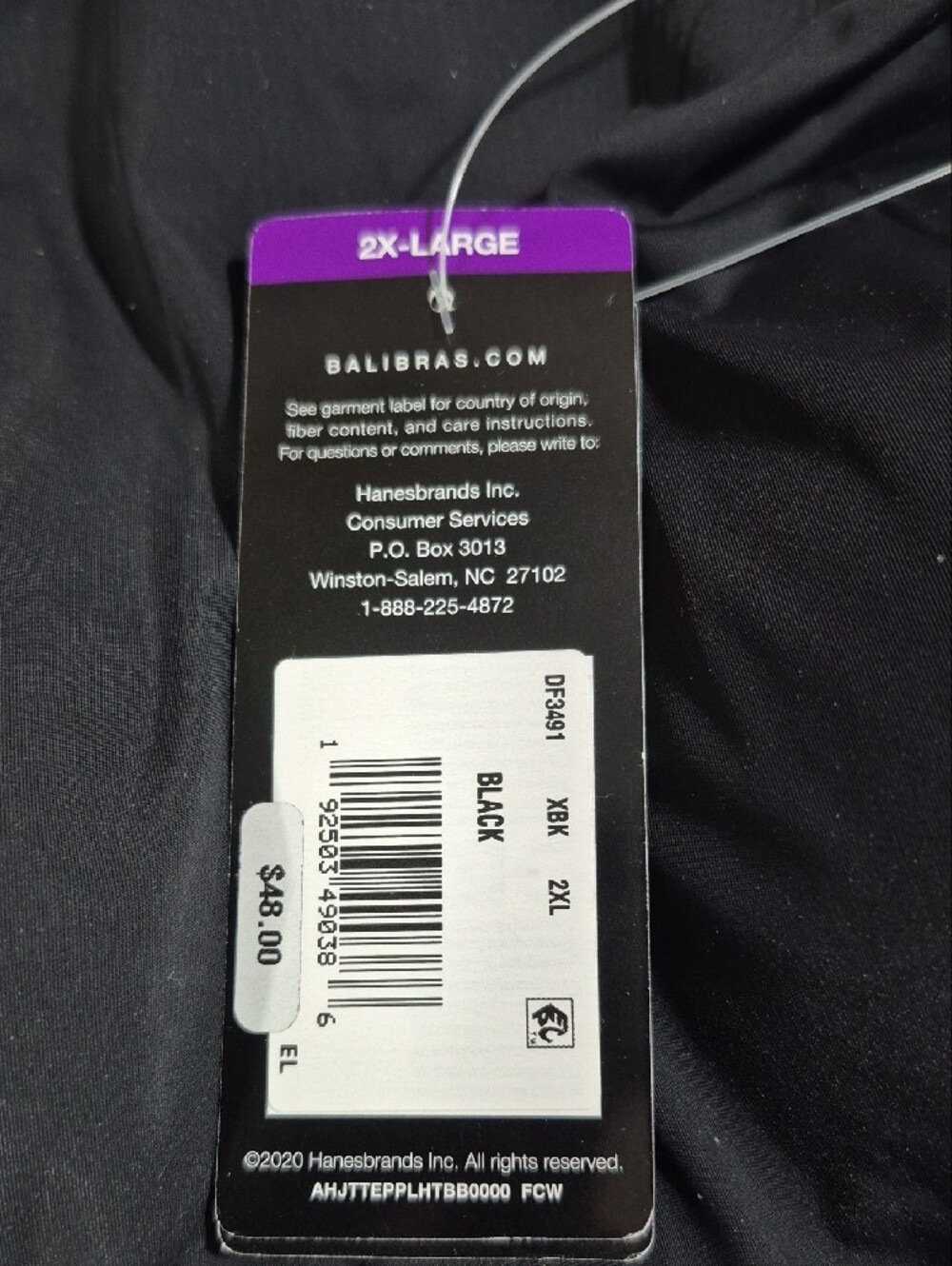 Bali Black Seamless Stretch Sports Bra - Picture 4 of 6